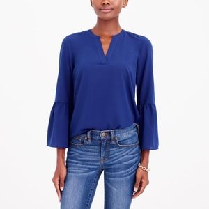 NWT JCrew Blue Bell Sleeve Top Size S